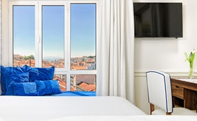 Panoramablick vom Doppelzimmer anzeigen Lissabon